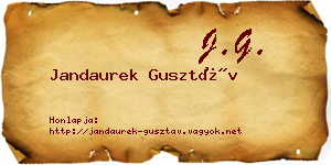 Jandaurek Gusztáv névjegykártya